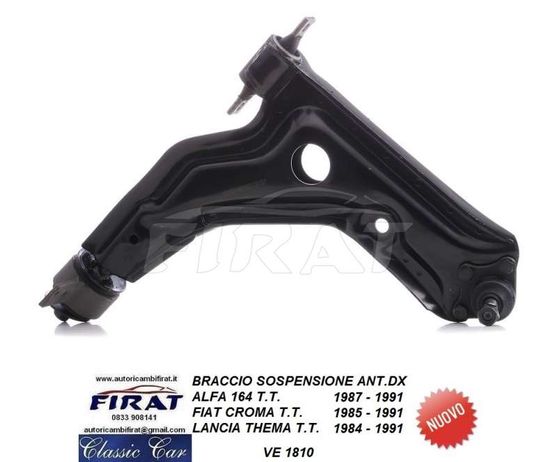 BRACCIO SOSPENSIONE FIAT CROMA LANCIA THEMA ALFA 164 ANT.DX 1810
